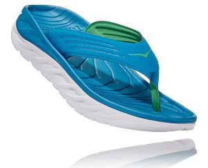 Hoka One One ORA Recovery Flip Mens Orthopedic Shoes Blue Sapphire/Greenbriar | AU-7025834